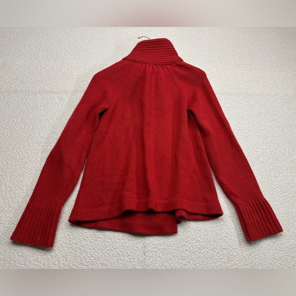 Old Navy High Neck Long Sleeve Red Sweater Lambs Wool Blend Women’s Size Medium - Picture 3 of 6
